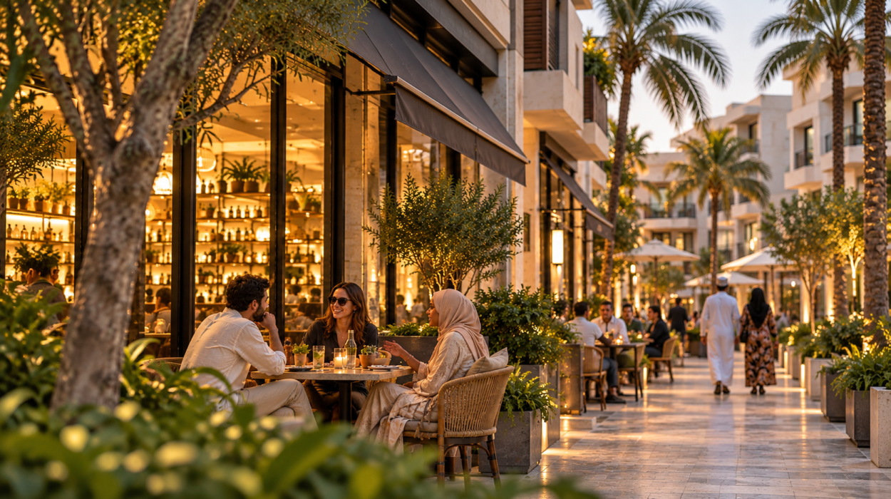 Golden Evening Café Promenade